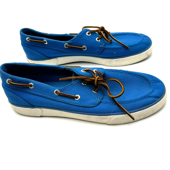 POLO‎ RALPH LAUREN | Men's 10 D Canvas Blue Dock Boat Slip on Casual Shoes - Picture 1 of 8